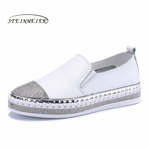 

women flats spring single oxford shoes 2020 genuine leather flat platform fashion shoes for woman brogues slipon, Black