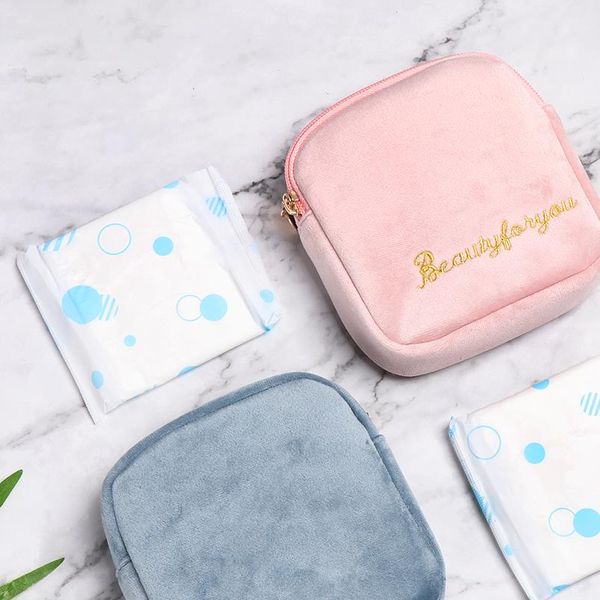 

tampon storage bag sanitary pad pouch women napkin cosmetic bags organizer ladies makeup bag girls tampon holder organizer gifts