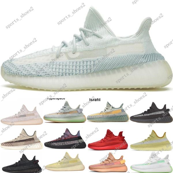 

kanye west men womens обувь 2020 женщин тренеры зебра статическое чернокосный крем белый кунжут лучшие спортивные кроссовки 36-45 # 30902