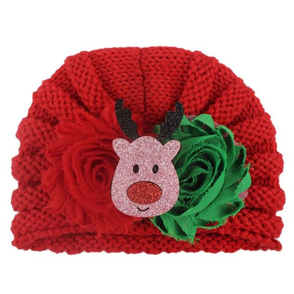

newborn baby boy girl knitted bead hat christmas beanie headwear cap crochet kid cap plush hat earmuffs children cap# e20, Yellow