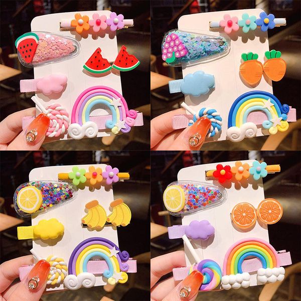 

hair clips & barrettes 6/10/17pcs/set cute girls hairpins accessories candy-colored children bb sweet headband clip pins, Golden;silver