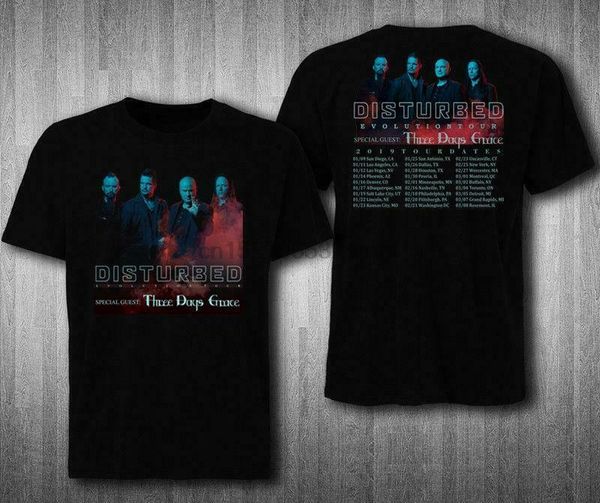 

disturbed and three days grace tour 2019 evolution 2 side shirt size s-3xl af1