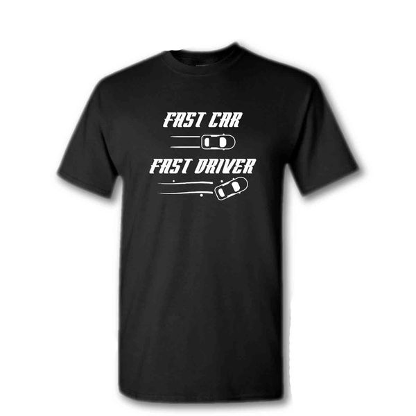 

men's lastest 2019 simple style fast car vs fast driver t-shirt fun speed cars engine tee racer gift cars design at shirt