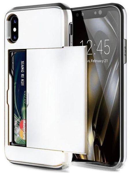 

shockproof fashion phone case hybrid slide armor cover iphone 11 case slots wallet card holder coque iphone 11 pro max case