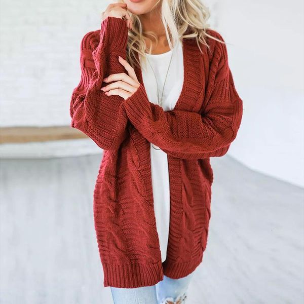 

autumn winter kniting oversized cardigan women twist solid casual plus size knitted cardigan pull femme outerwear 3xl, White;black