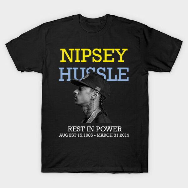 

new nipsey hussle rest in power men black t-shirt s-2xl summer fashion funny print t-shirts