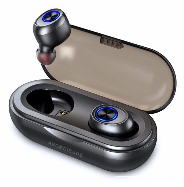 

anomoibuds capsule tws wireless earbuds v5.0 bluetooth earphone headset deep bass stereo sound sport earphone for cell phone