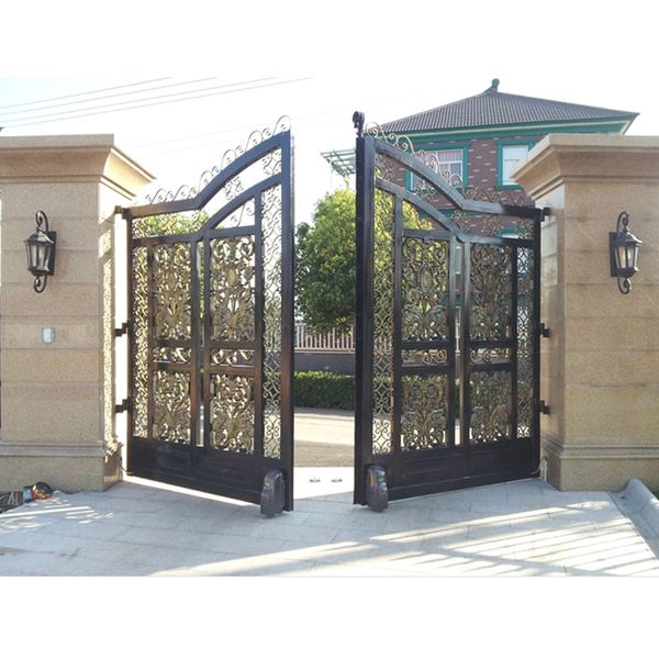 

fingerprint access control villa gate double auto rolling wheel barrier swing opener with remote controller