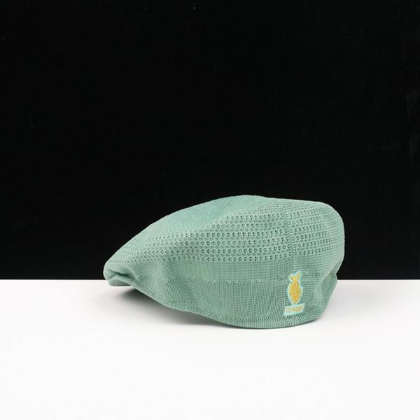 

wild fashion forward hat female thin section breathable beret summer painter hat short brim tide, Blue;gray