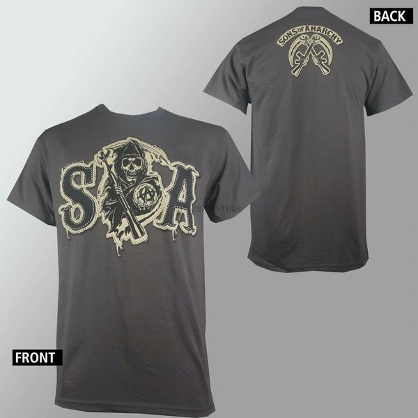 

аутентичные harajuku streetwear shirt men soa снасть twill поддельный патч t shirt s new