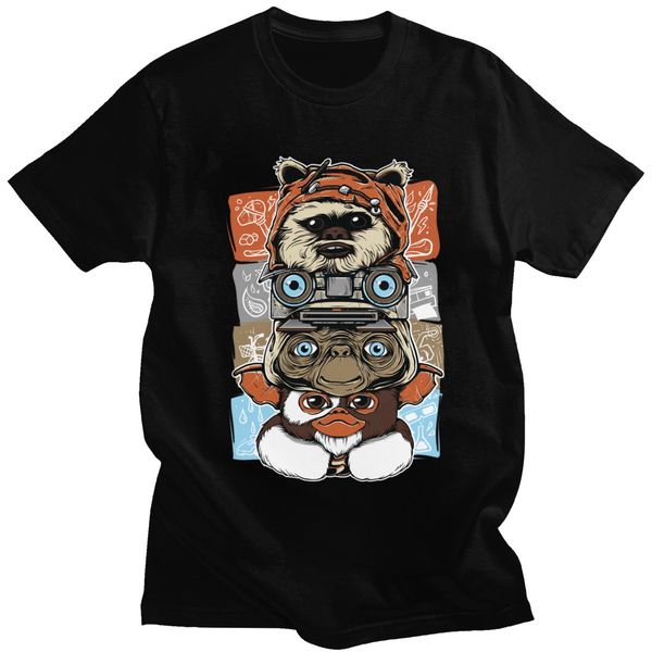 

80s horror christmas movie lcon tshirt men short sleeved casual gremlins gizmo monster gremlin film t shirts 100% cotton tee top