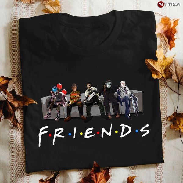 

men t shirt f.r.i.e.n.d.s horror movies characters women tshirts
