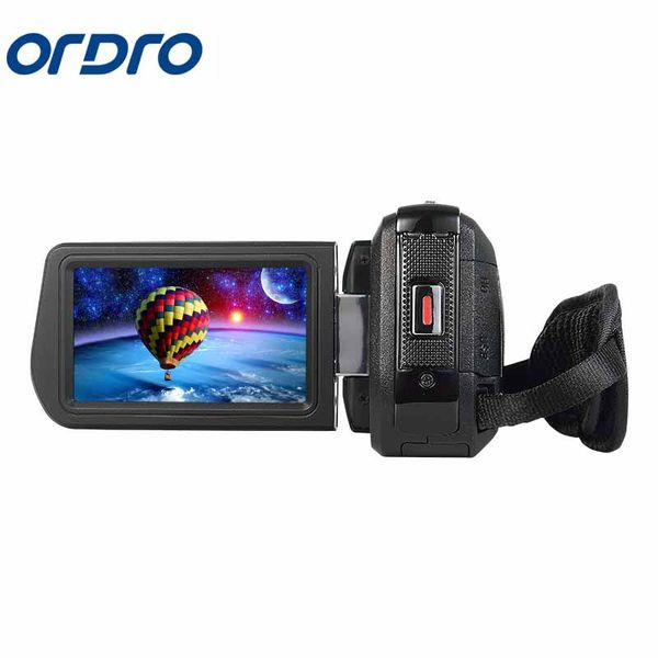 

camcorders ordro hdv 1080p hd digital video camera 24mp 4xdigital zoom 3.0" screen 8mp cmos sensor anti-shake
