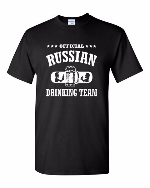 

o-neck short-sleeved slim fit tshirt homme official russian drinking team (euro russia soviet moscow beer football) tee shirt