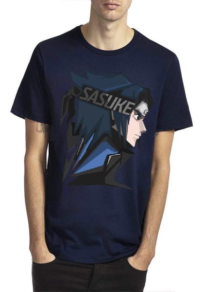 

sasuke uchiha navy blue t shirt