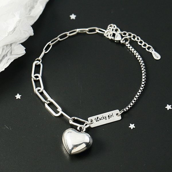 

charm bracelets fashion love heart bracelet luxury ins charms for men women boho jewelry 2021, Golden;silver