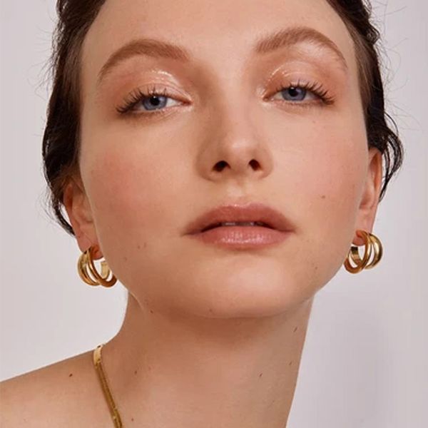 

timeless wonder geo layered statement drop earrings women jewelry punk gothic boho hip hop runway designer rare ins 4447, Silver