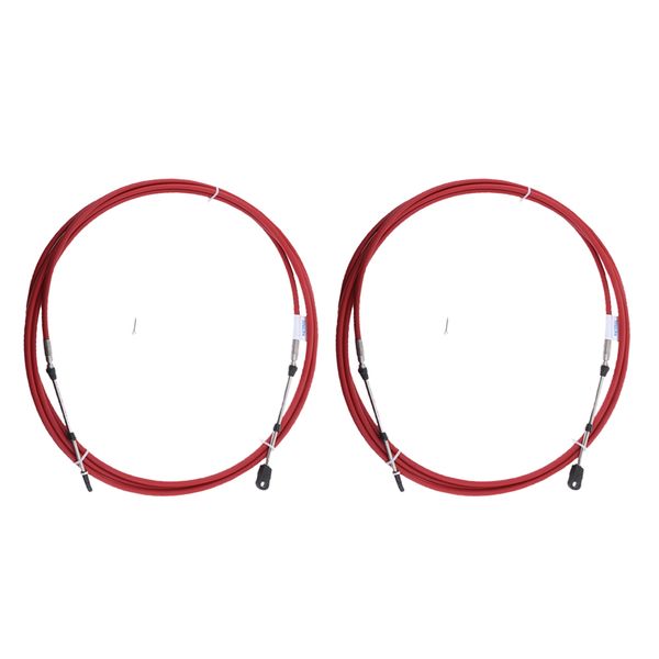 

2pcs universal shift throttle cable for for yamaha outboard boat control lever - 20ft