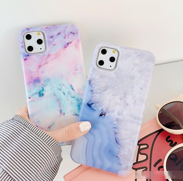 

phone case for iphone 6 6s 7 8 plus luxury glossy granite stone marble texture cover for iphone 11 pro x xs max xr shell
