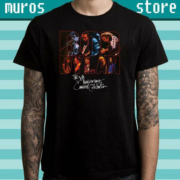 

bob dylan blues rock music singer legend men black t-shirt