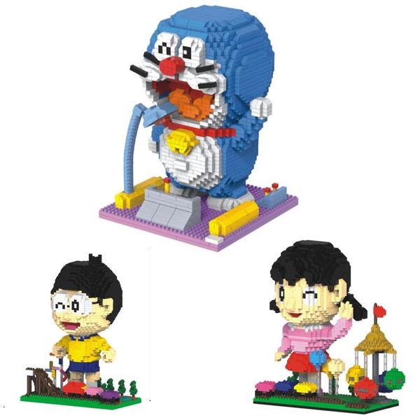 

аукцион doraemon hc дети brinquedos игрушка модель anime игрушка кирпичи японских блоки подарки мультфильм симпатичное строительство дети ци