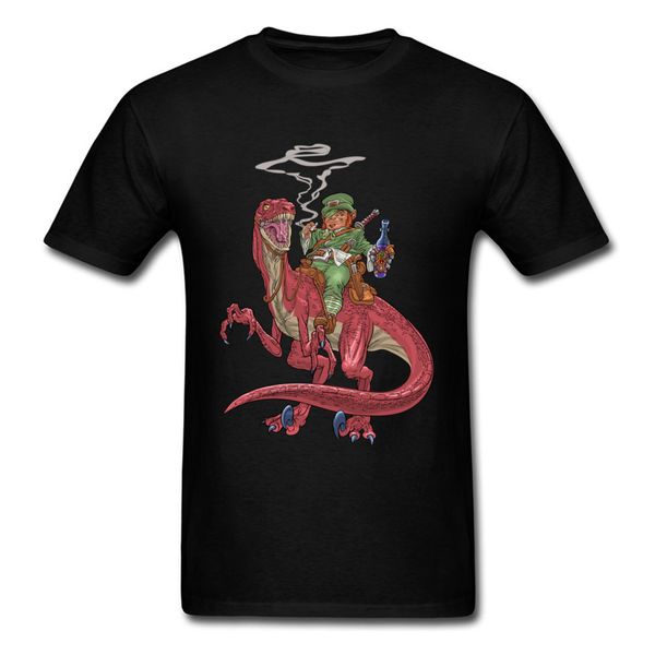 

dragon t shirt game of thrones men t-shirts leprechaun on a velociraptor mother of dragon tshirt personalized fashion cool tee