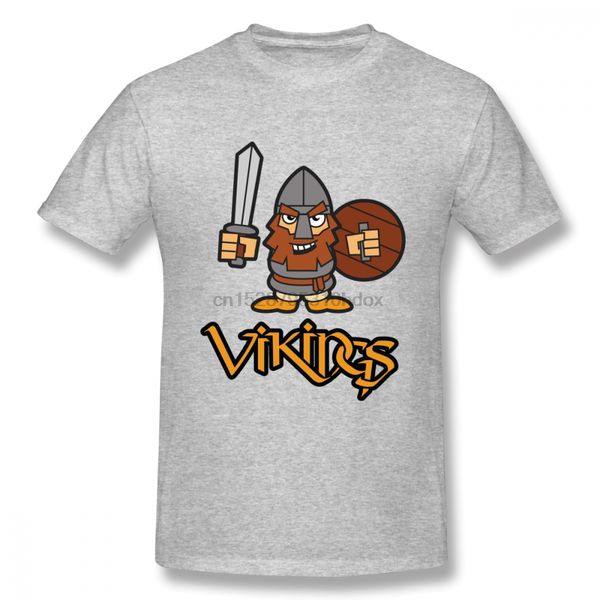 

vikings character t shirt man funny unique design for boy o-neck t-shirt