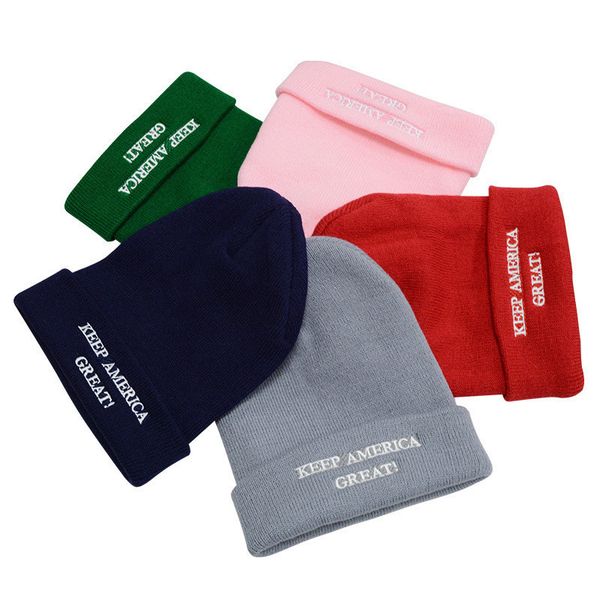 

president trump knit hat winter warm beanies keep america great donald trump 2020 knitted embroidered skull beanie cap ear muff hats d91002, Yellow