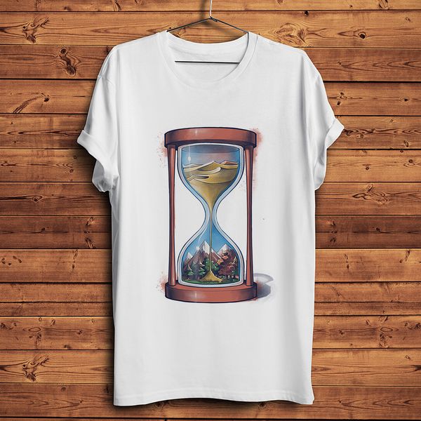 

save the forest hourglass funny t shirt men summer new white casual homme short cool environmentalists tshirt gift