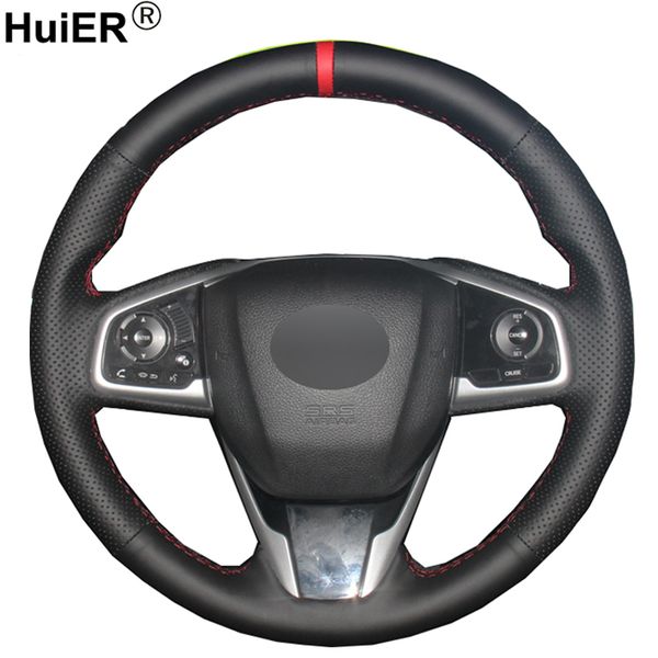 

hand sewing car steering wheel cover for honda civic civic 10 2016 2017 2018 2019 crv cr-v 2017 2018 2019 clarity 2016-2018