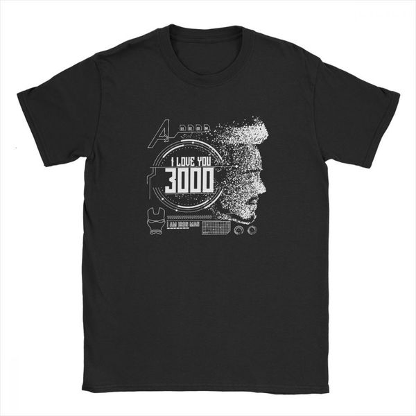 

one yona men i love you 3000 t shirt iron man t-shirt super hero comic tees pure cotton amazing short sleeve