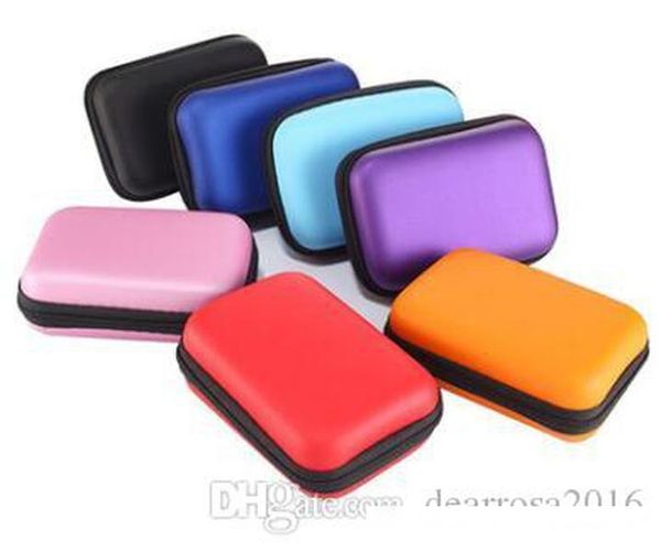 

2 pcs/lot square zipper bag earphone cable mini box sd card portable coin purse headphone bag carrying pouch pocket case cover storage