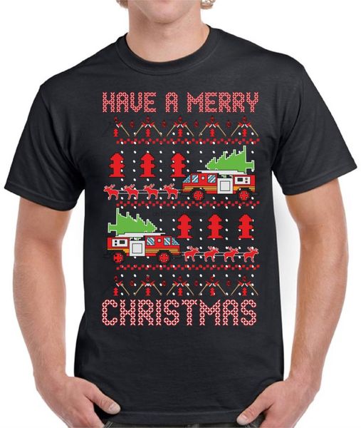 

firefighter shirts for men christmas fire truck tshirt firefighter gifts for him