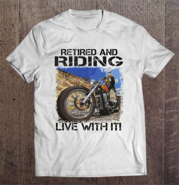 

men t shirt retired and riding live with it women t-shirt