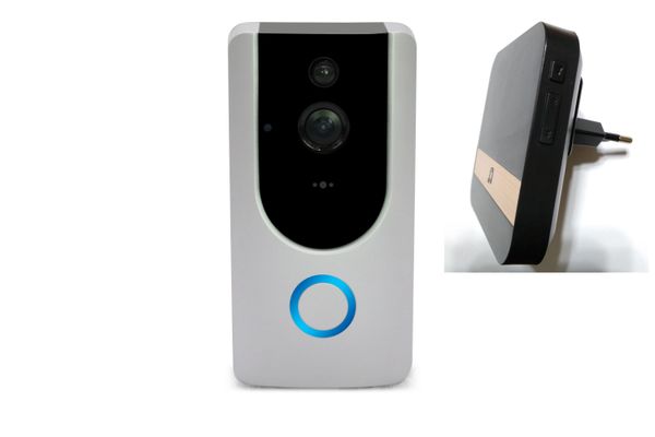 

m2 720p pir wireless wifi video doorbell 166 wide degree intercom pir motion detection night vision alarm security with indoor chime 10pcs