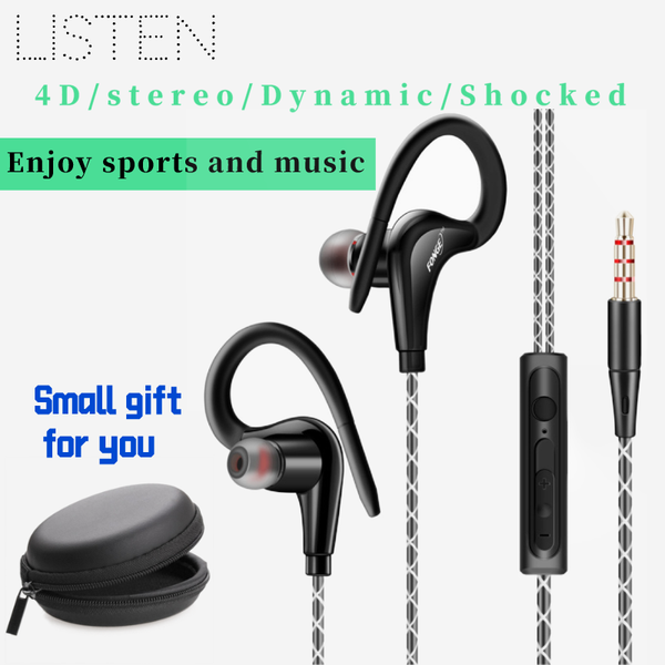 

waterproof sport earhook fg008 wired running stereo bass headphones with handsmicrophone for smartphone gaming mp3