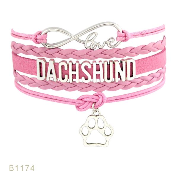 

love doggie dog trainer person lover dog mom maltese doberman dachshund rottweiler german shepherd bracelets for women, Golden;silver