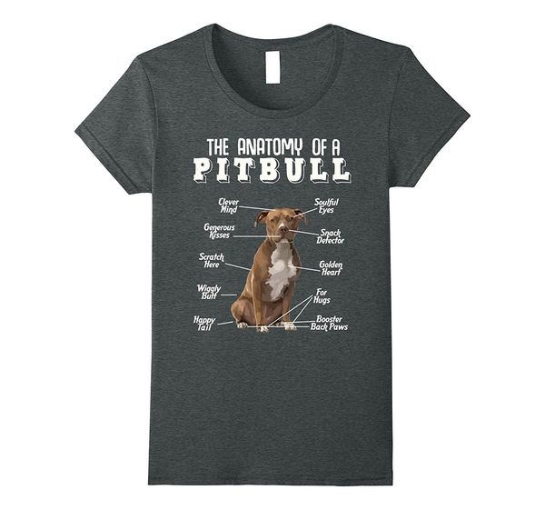 

2019 новый с коротким рукавом повседневная анатомия pit bull футболка summer casual man t рубашка хорошего качества