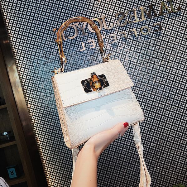 

the new small bag female 2020 tide summer wild bamboo portable crossbody bag fashion simple women's shoulder small square