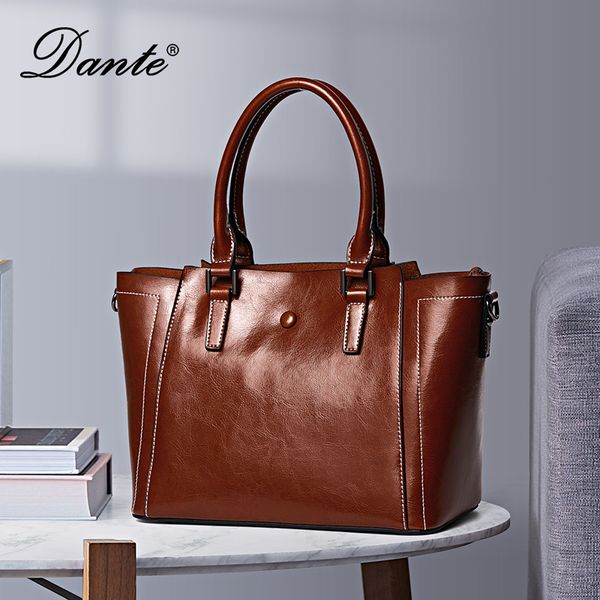 

shoulder bags dante real cow leather handbags vintage smooth waterproof oil genuine