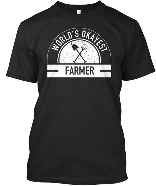 

100% cotton mens summer sale 100 % cotton t shirt worlds okayest farmer - world's standard t-shirtfunny tee shirts