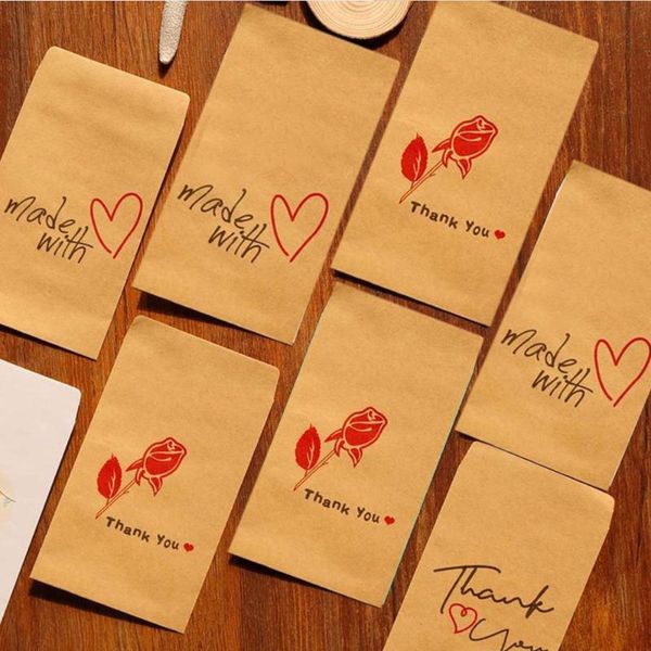 

50pc mini kraft paper bags envelope candy package gift bags birthday wedding party dandelion love party favor
