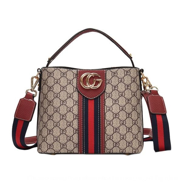 

women's 2019 new hand printed women's fashion bucket bag atmospheric shoulder messenger handbag handbagbag eh4of