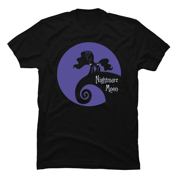 

nightmare moon pony t shirt nightmare before christmas novelty men's t shirt europe fashion cotton clothing shirt