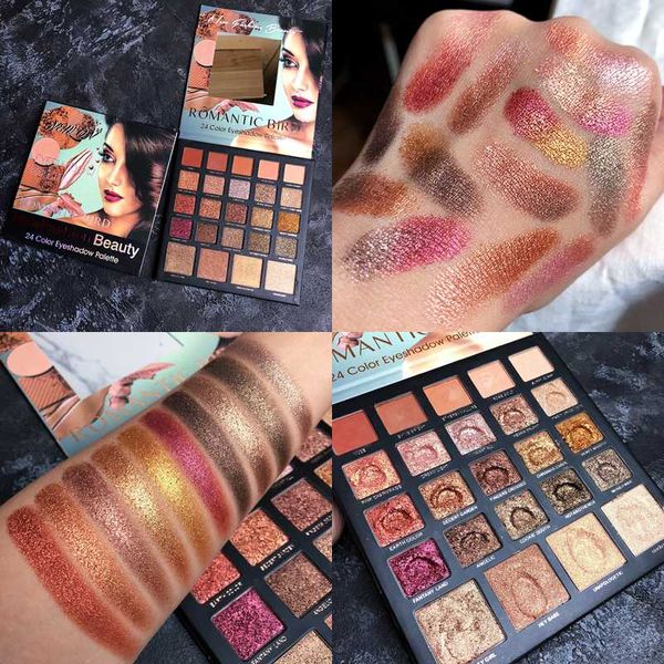 

eye shadow brand 24 color eyeshadow palette shimmer matte pallete glitter diamond smoky natural pigmented makeup cosmetic