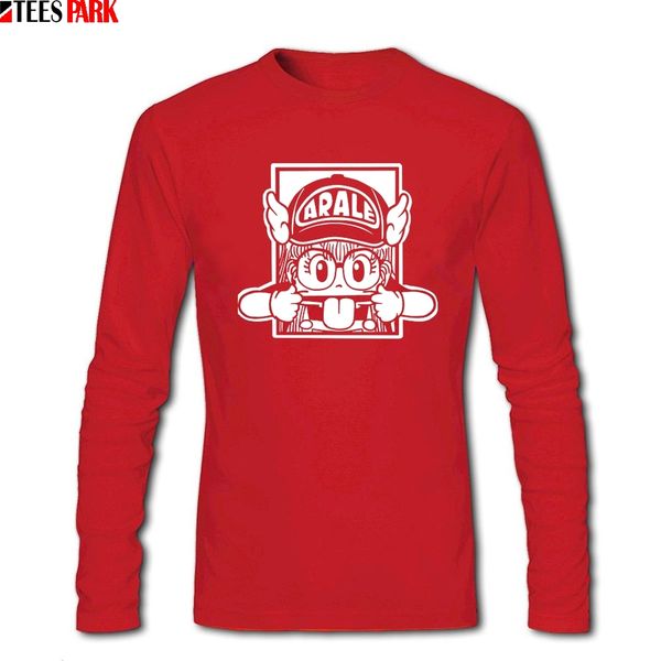 

arale cartoon t shirts man 2020 fashion 100% cotton long sleeve t-shirts men clothing printed tee for male