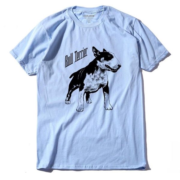 

new men t shirt мужская мода марка фитнес slim fit бультерьер футболка hip hop streetwear print dog plain футболках