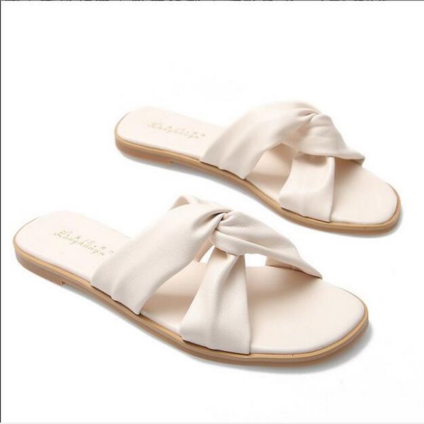 

2020 new summer beach women slippers sandals women slippers flat heel casual ladies shoes outdoor female slides size #31-43, Black