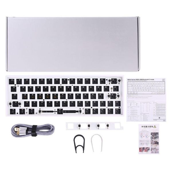 

gk64xs swap programmable bluetooth mechanical keyboard pcb custom kits gh60