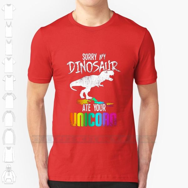 

к сожалению my dinosaur ate your unicorn t rex magical на заказ дизайн печать мужчины женщины хлопок new cool tee футболки